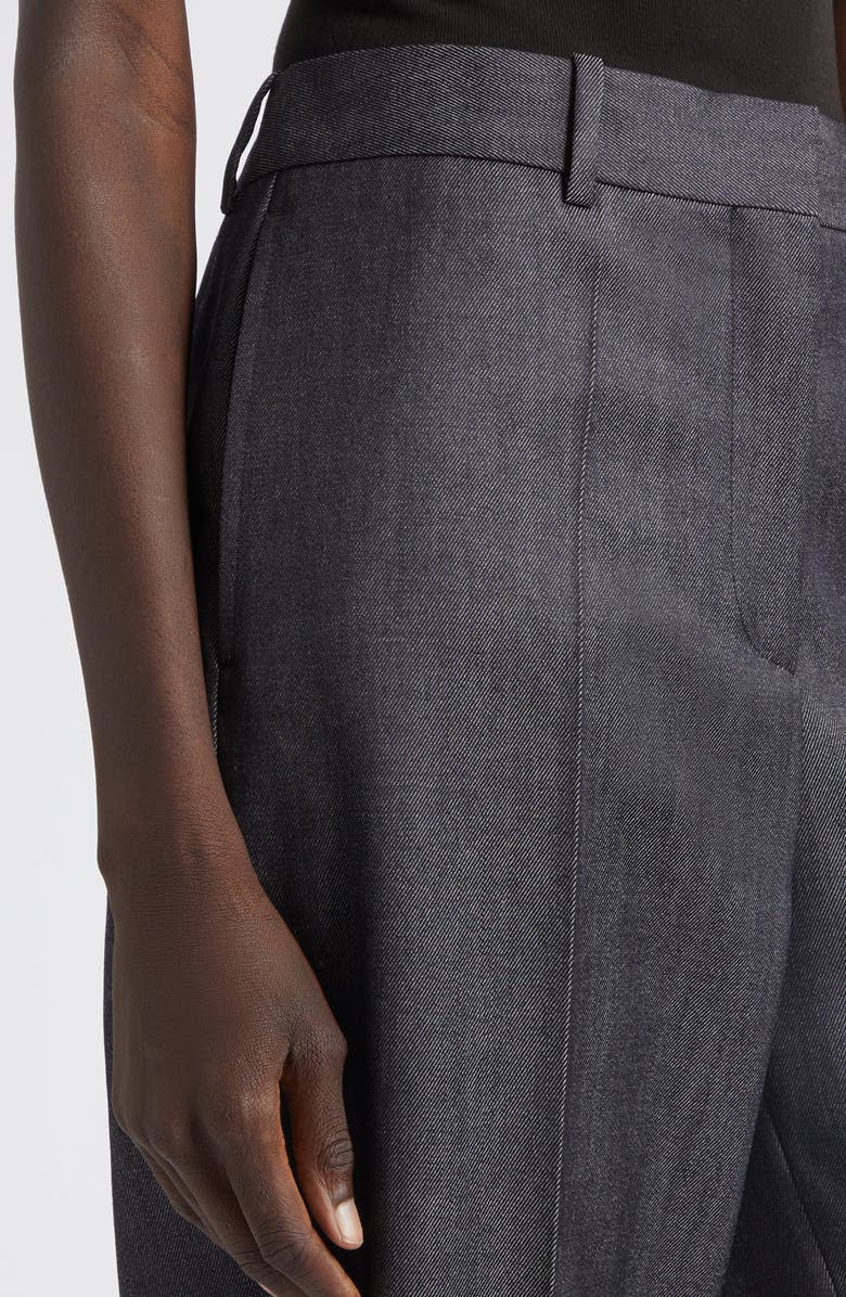 Balenciaga Denim Look Wool Twill Fittined Trousers, Alternate, color, 4100 Navy