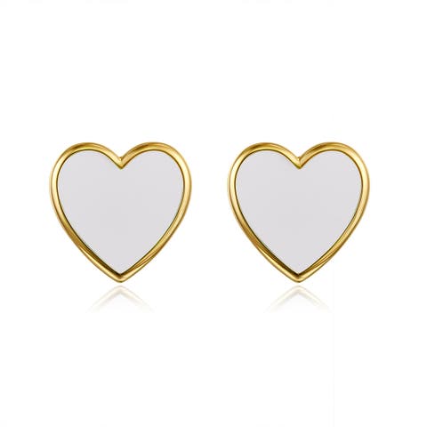 Petit Love Studs in White