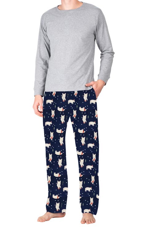 Long Sleeve Fleece Pajama Set