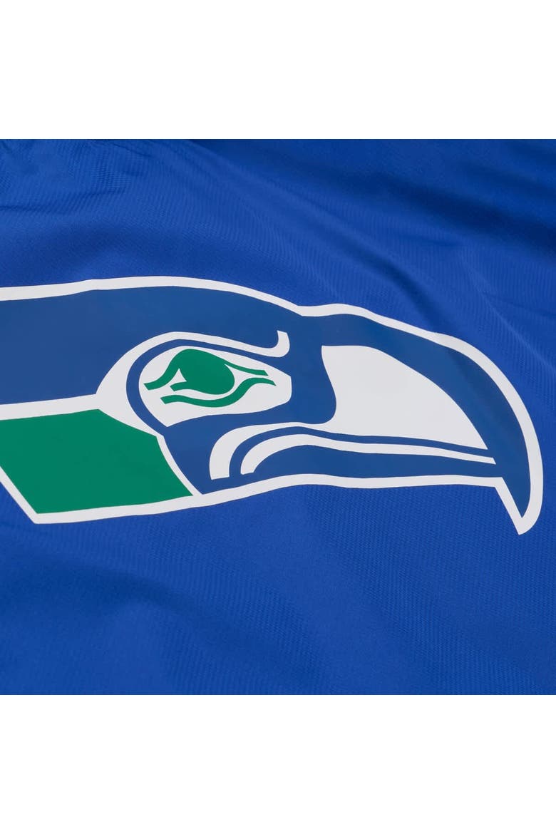 Men's Mitchell & Ness Royal Seattle Seahawks Coaches Full-Snap Hooded Windbreaker Jacket, Alternate, color, Royal