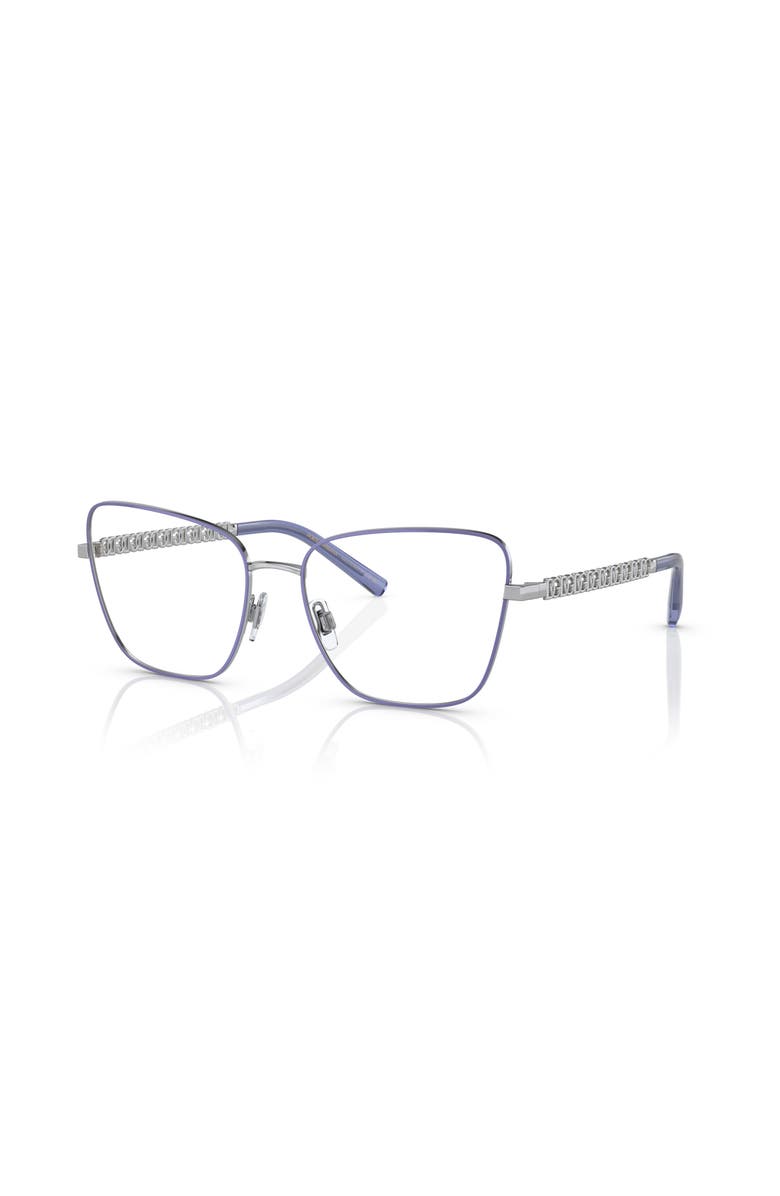 Dolce&Gabbana 57mm Butterfly optical glasses, Main, color, Silver