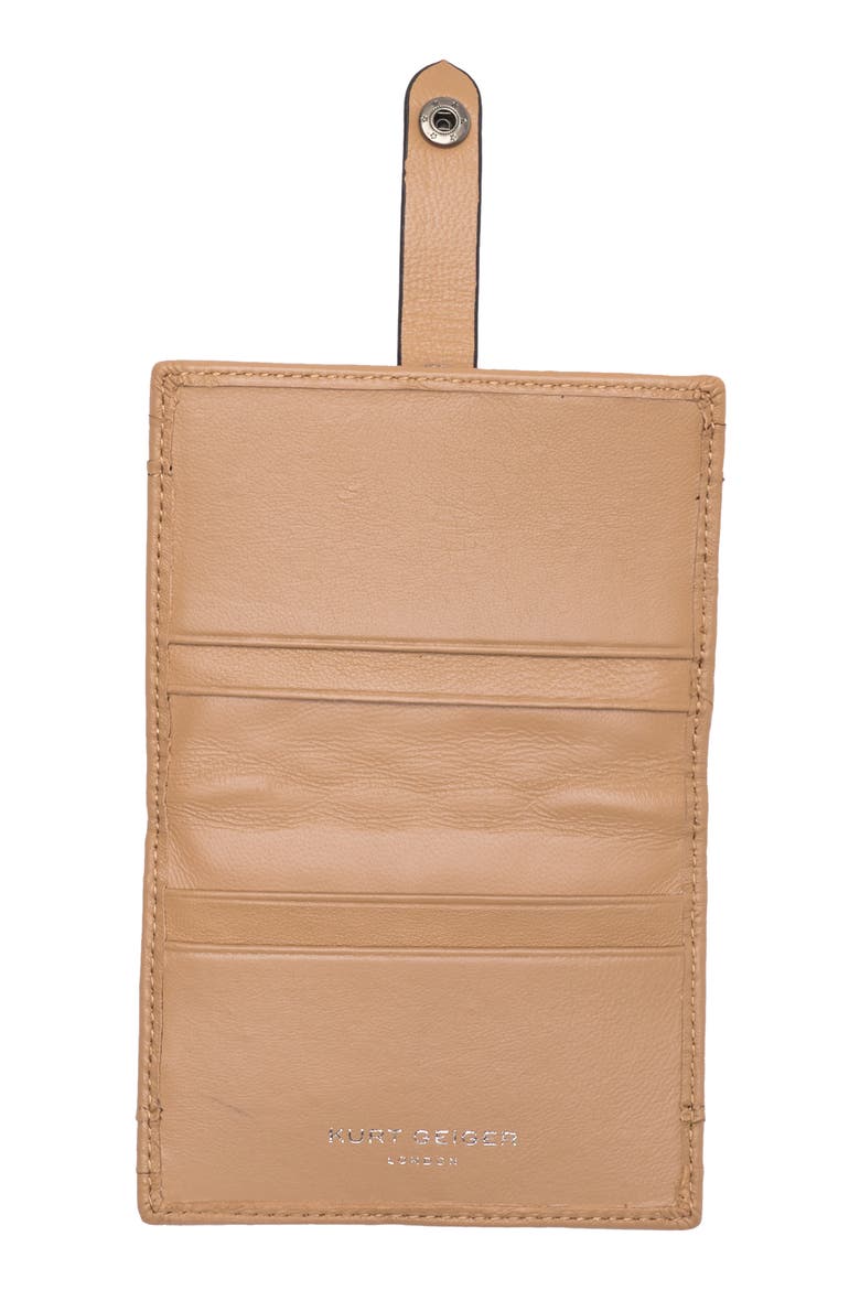Quilted Leather Bifold Card Wallet, Alternate, color, CAMEL