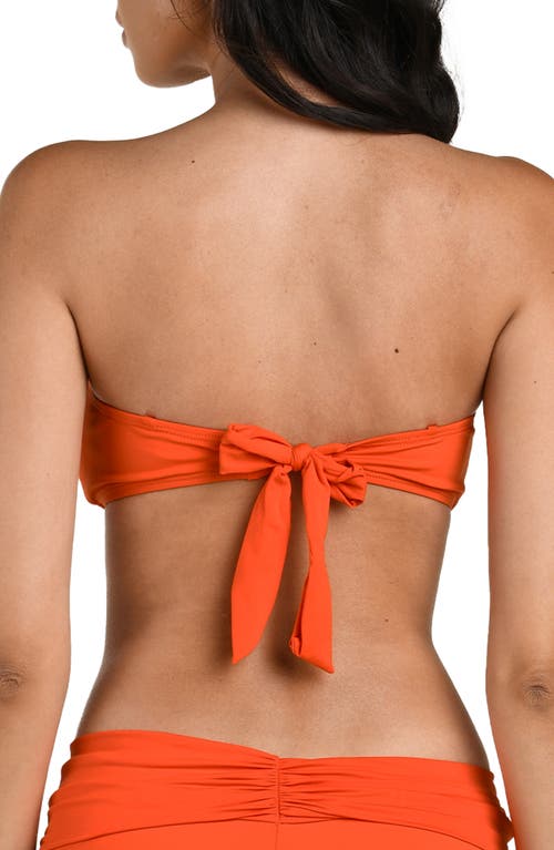 La Blanca Island Goddess Bandeau Bikini Top In Orange