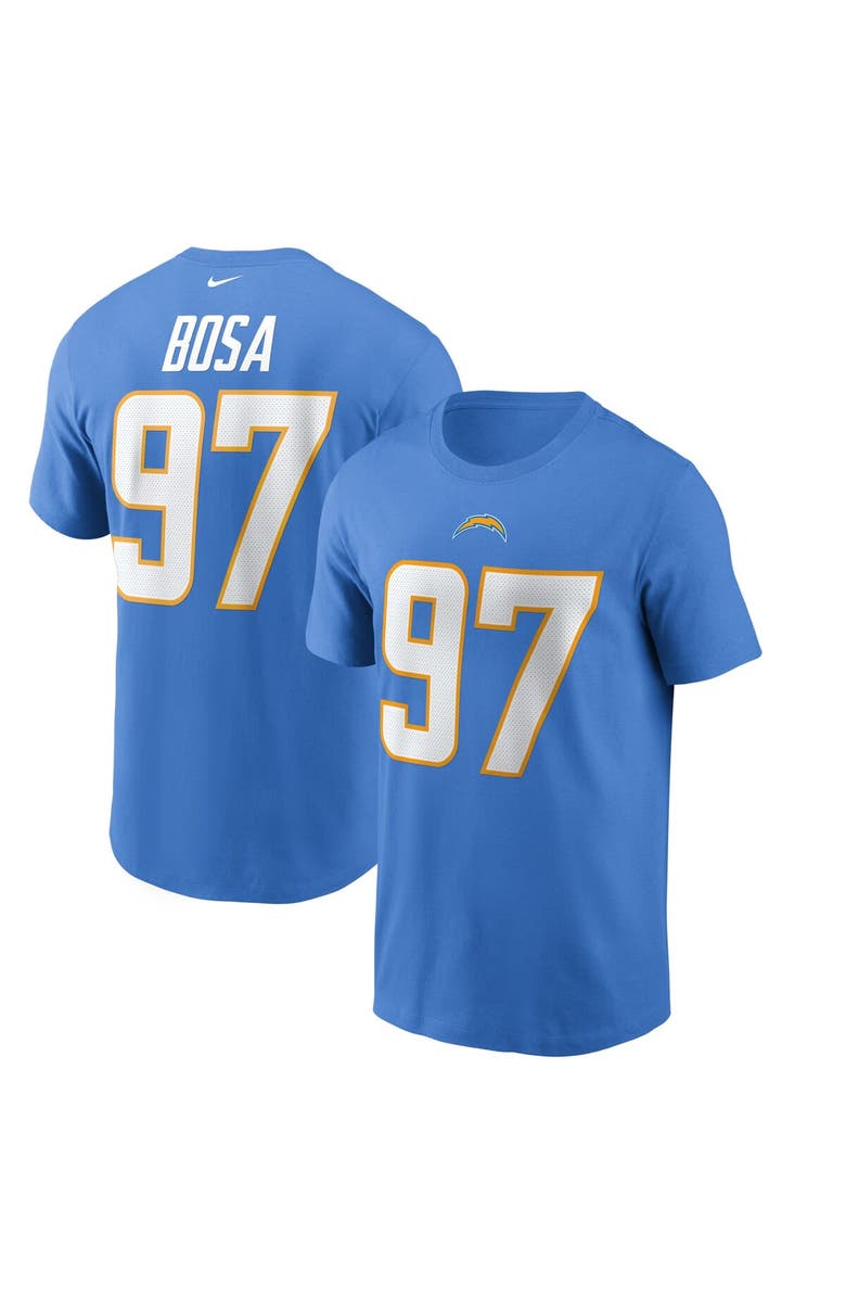 Nike Men's Nike Joey Bosa Powder Blue Los Angeles Chargers Name & Number T-Shirt, Main, color, 