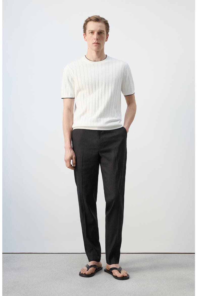 Rib Crewneck Shirt, Alternate, color, OFF WHITE