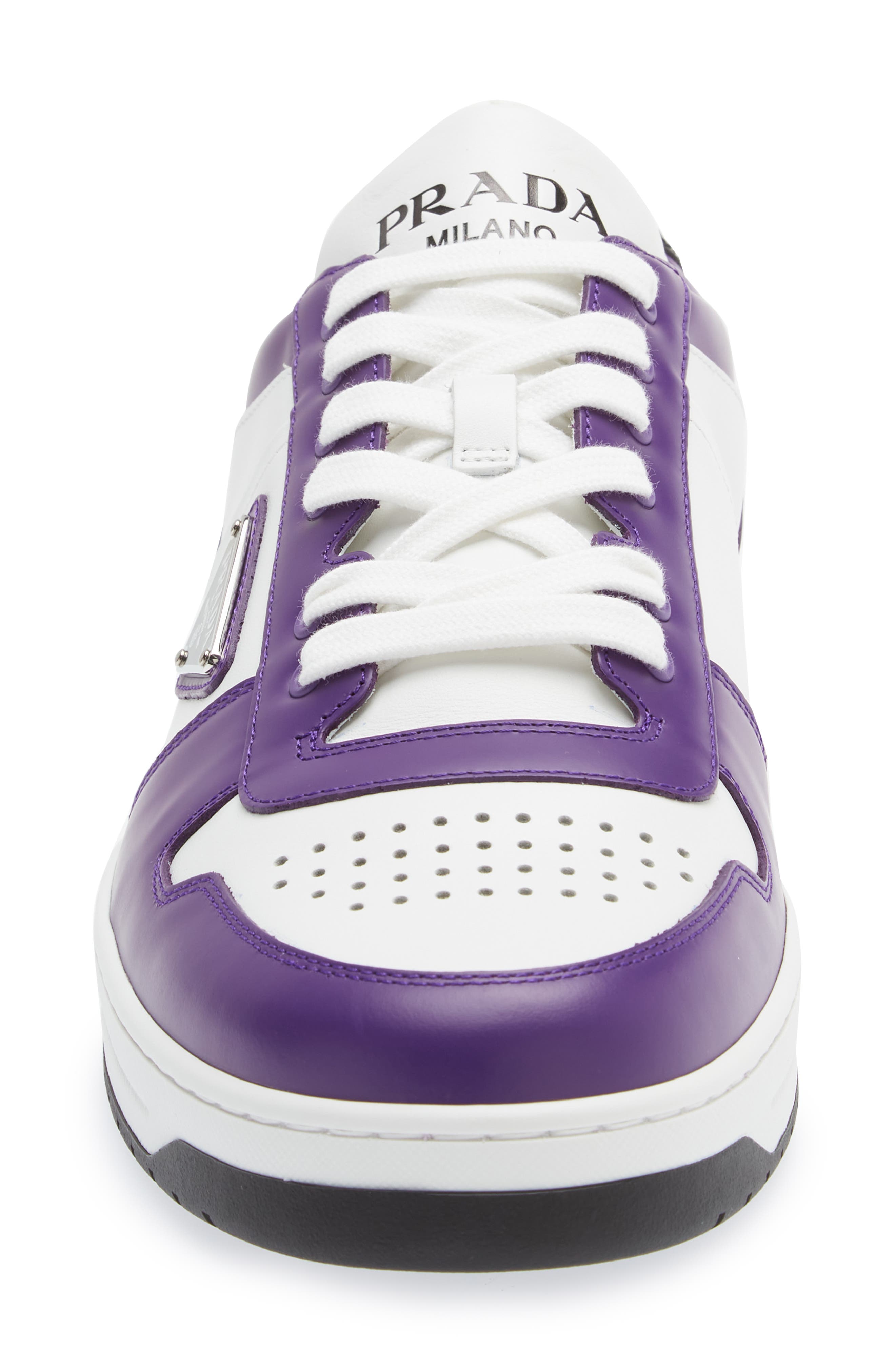 Downtown Logo Low Top Sneaker, Alternate, color, BIANCO/ CICLAMIN
