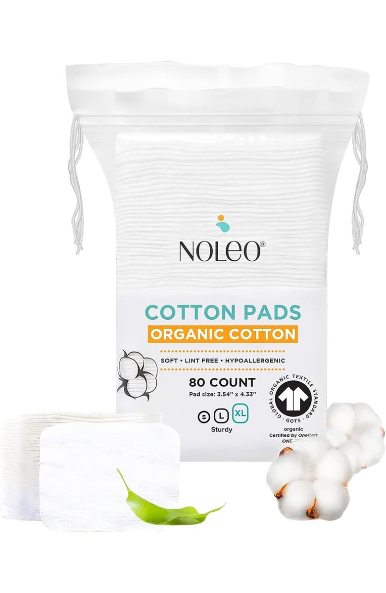 NOLEO 240-Pack Extra Large Organic Cotton Pads, Alternate, color, White