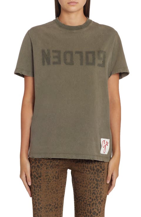 MUSINSA | INSILENCE WOMEN Distressed Spray T-shirt WASHED BLACK