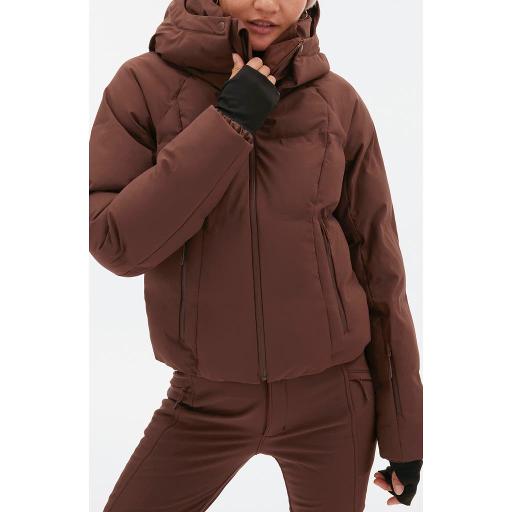 Halfdays Georgie Puffer Jacket In Spiked Cocoa