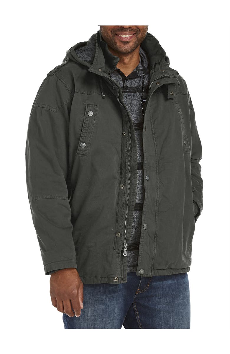 PX Clothing Big & Tall Patch & Welt Jacket, Main, color, Charcoal