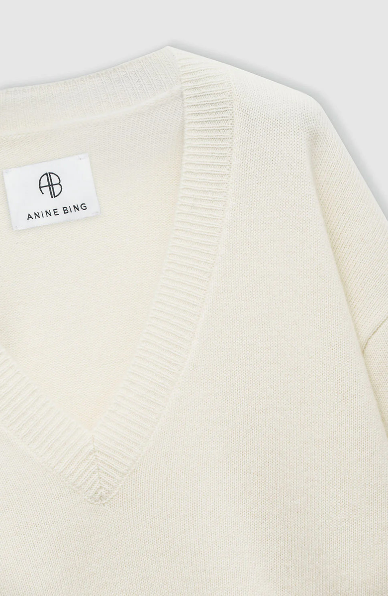 ANINE BING Lee Sweater, Alternate, color, Cream