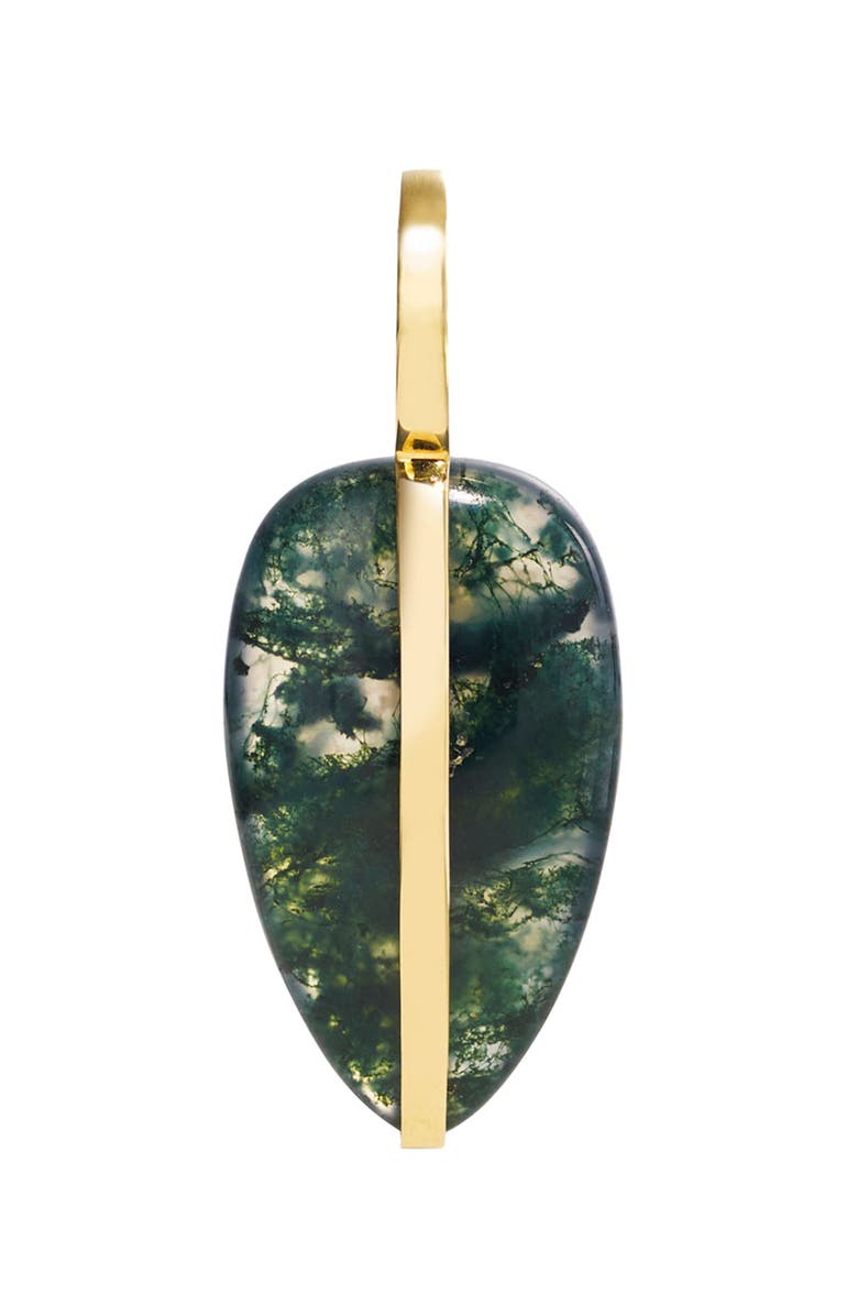 BY PARIAH Small Pebble Pendant, Main, color, Moss Agate