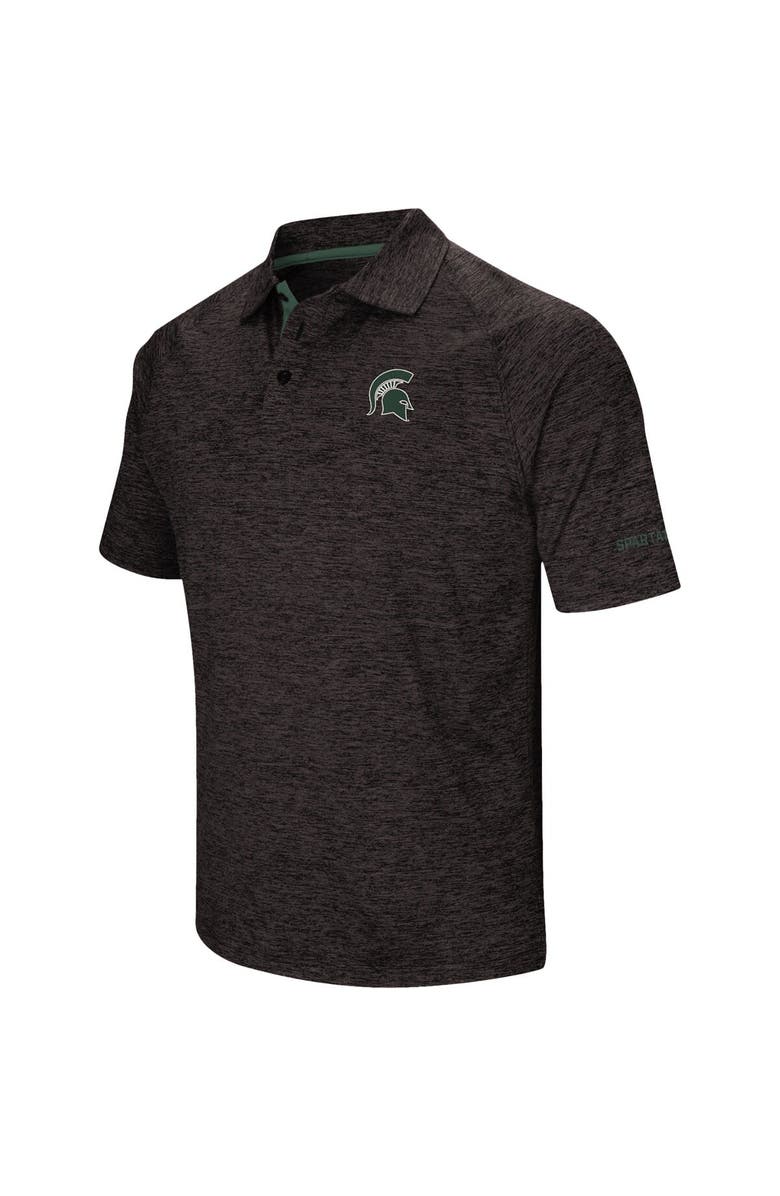 COLOSSEUM Men's Colosseum Black Michigan State Spartans Down Swing Polo, Main, color, Heather Black