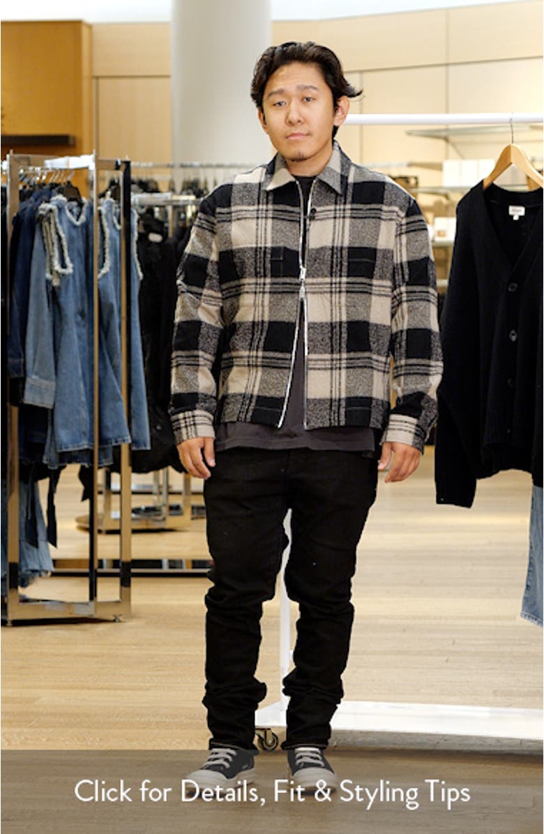 Spring Plaid Zip Shirt Jacket, sales video thumbnail