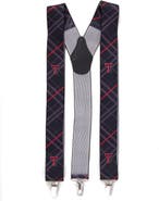 EAGLES WINGS Men's Black Texas Tech Red Raiders Suspenders