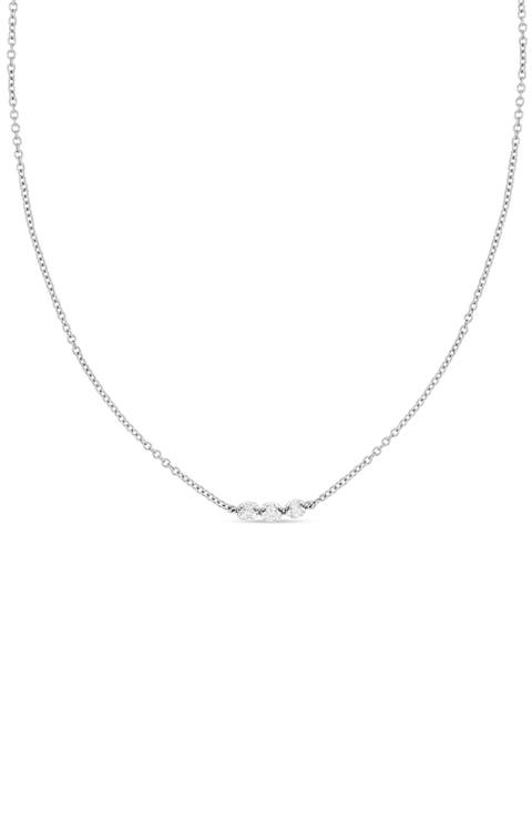 Liora 18K White Gold Diamond Necklace