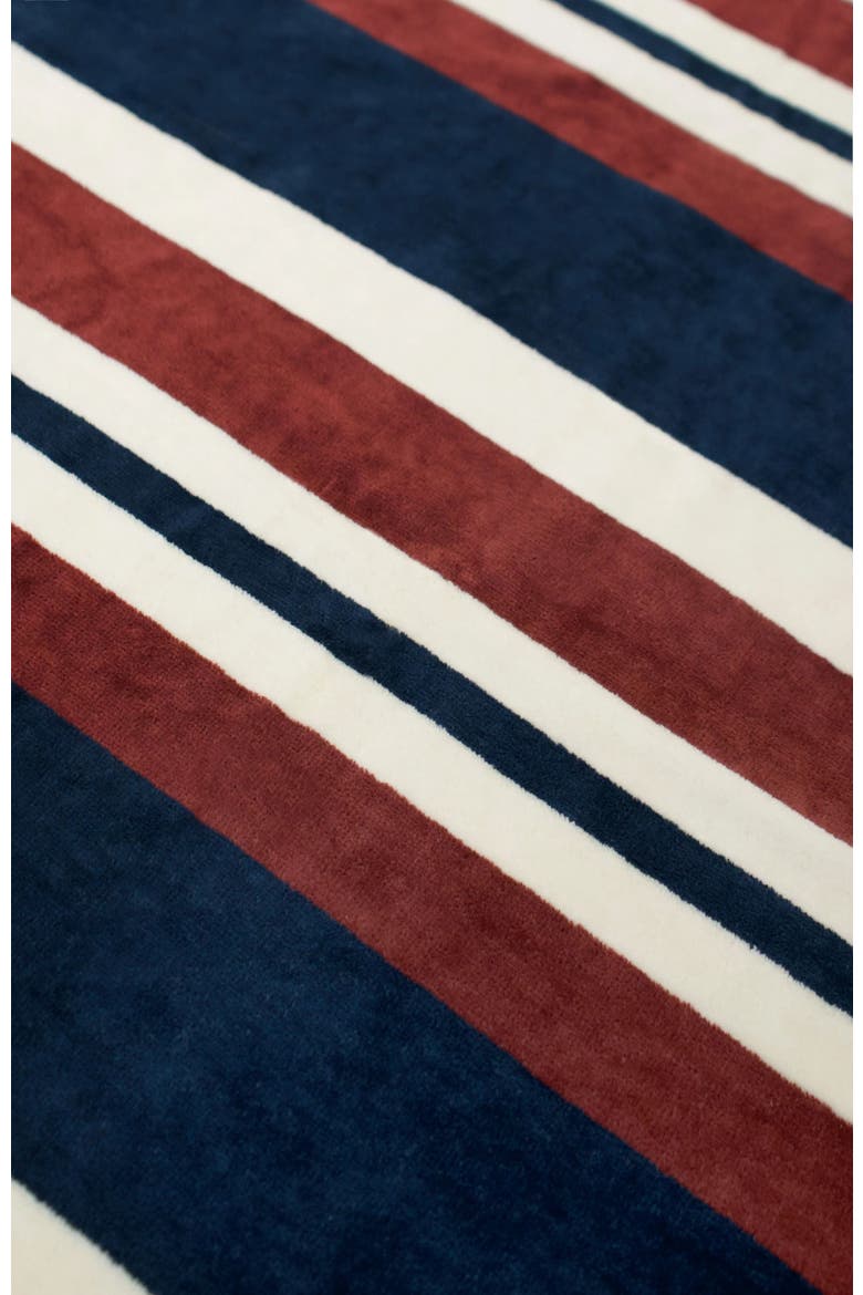 Towel, Alternate, color, Navy and Red Stripe