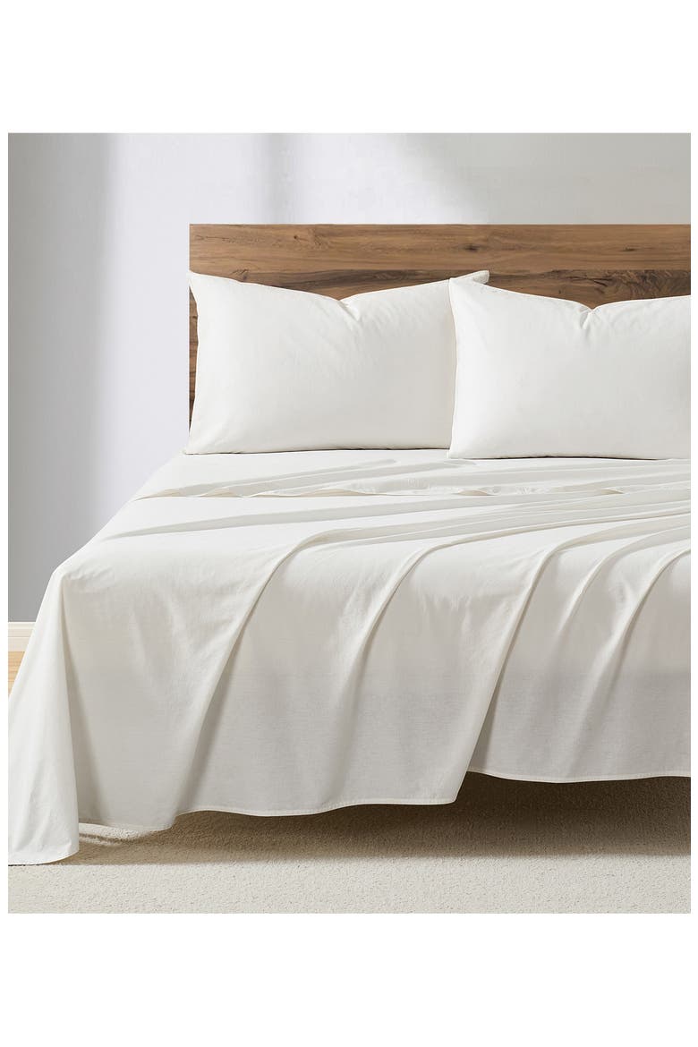 Vintage Washed Cotton Sheet Set, Alternate, color, IVORY