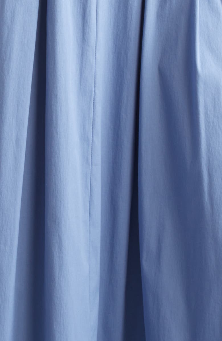 Lela Rose Smocked Back Cotton Poplin Dress, Alternate, color, Cornflower