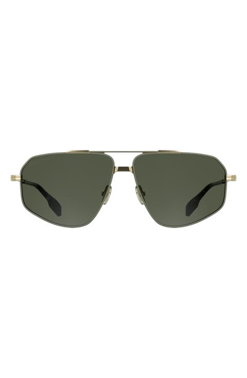 61mm Polarized Aviator Sunglasses