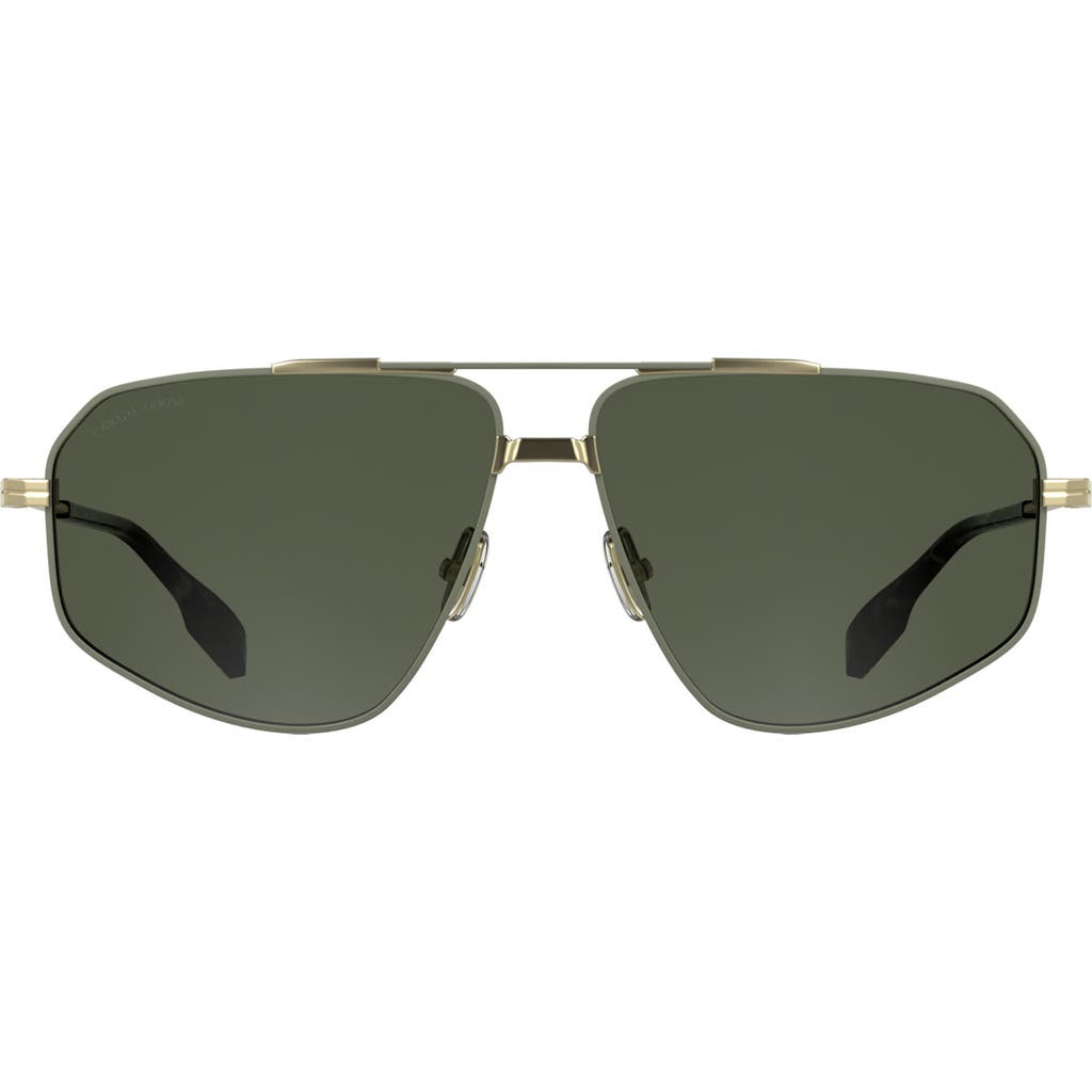 Canada Goose 61mm Polarized Aviator Sunglasses In Matte Gold