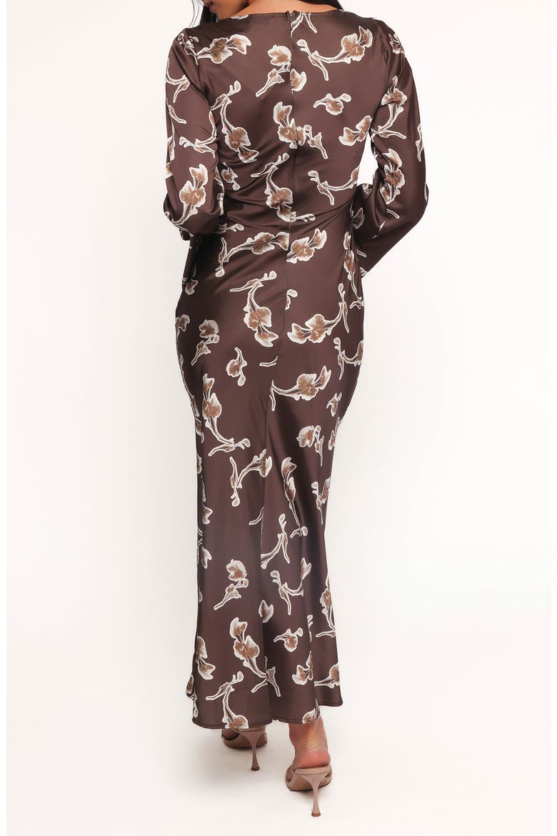 Maia Print Long Sleeve Maxi Dress, Alternate, color, CHOCOLATE ORCHID