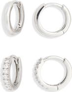 NORDSTROM RACK 2-Piece 8mm Huggie Hoop Earrings Set