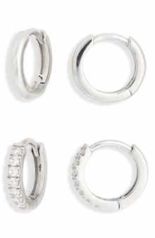 NORDSTROM RACK 2-Piece 8mm Huggie Hoop Earrings Set