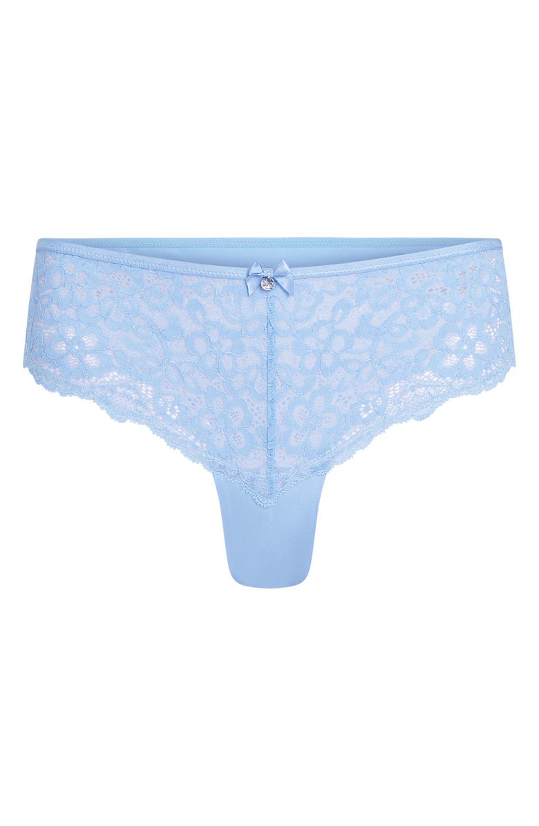 Hunkemöller Marine Lace & Mesh Brazilian Panties, Alternate, color,