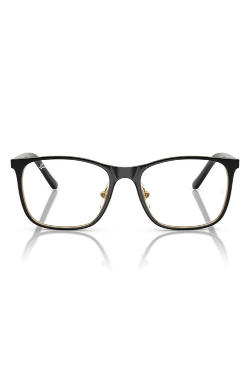 Shop Ray Ban Ray-ban Kids' 48mm Small Square Optical Glasses In Black