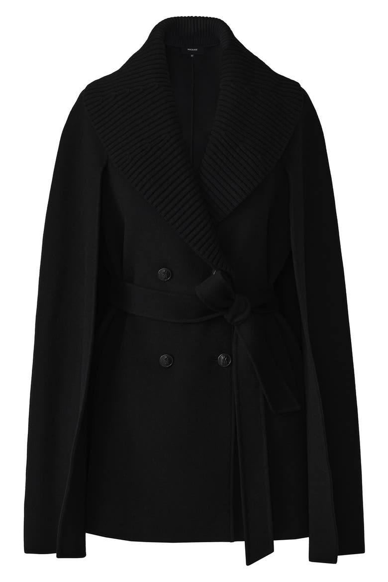 Susie Wool Cape, Alternate, color, BLACK