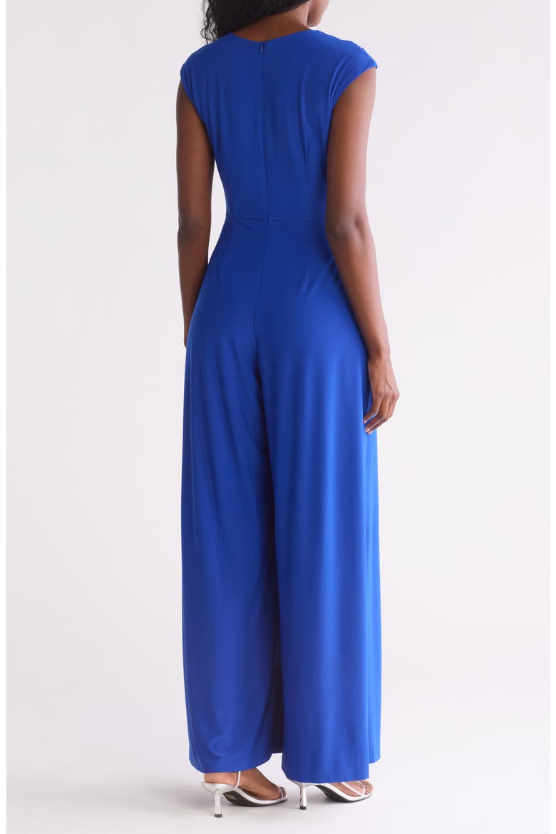 Shirred Ruched Wide Leg Jumpsuit, Alternate, color, COBALT