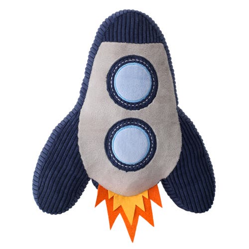 Lambs & Ivy Milky Way Rocket Ship Nursery Throw Pillow Plush in Blue  product