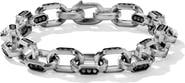 David Yurman Hex Chain Link Bracelet with Pavé Black Diamonds