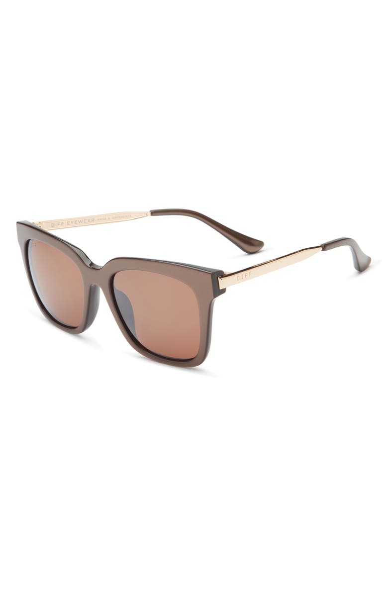 DIFF Bella 54mm Square Sunglasses, Alternate, color, Moscow Mule / Brown Gold Flash