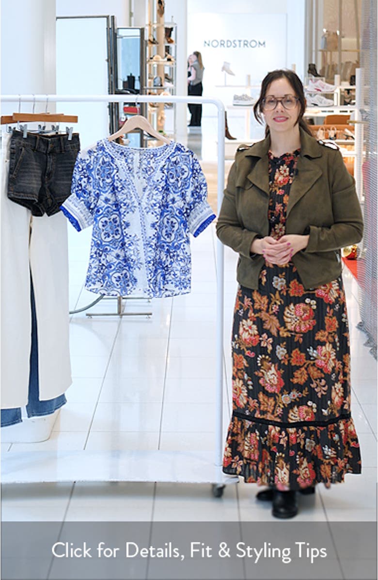 Thalia Floral Print Top, sales video thumbnail
