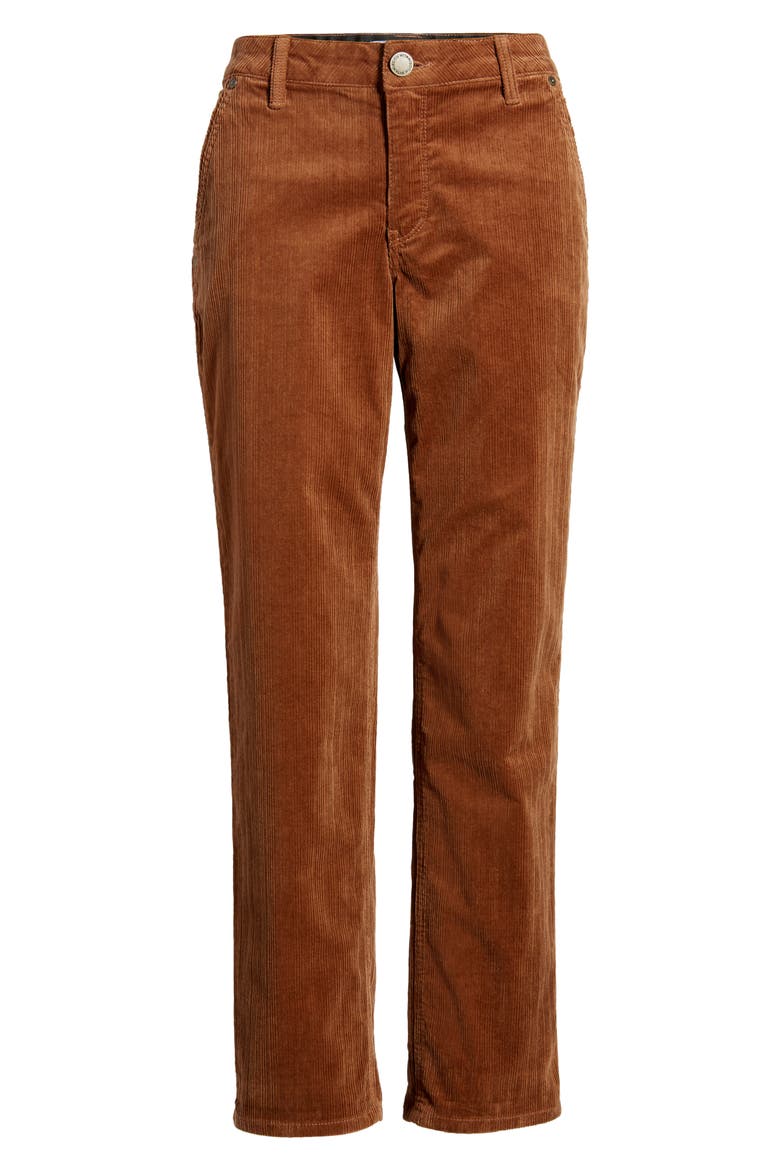 'Ab'Solution Stretch Cotton Corduroy Pants (Nordstrom Exclusive), Alternate, color, TOBACCO