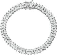 CANDELA JEWELRY Marquise Cubic Zirconia Double Row Bracelet