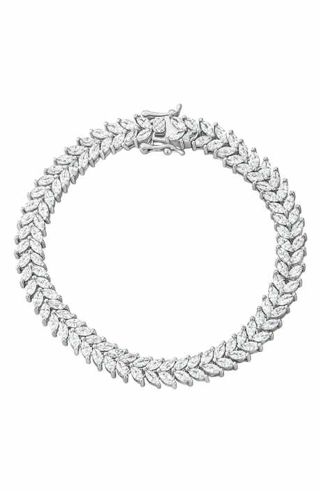 Marquise Cubic Zirconia Double Row Bracelet