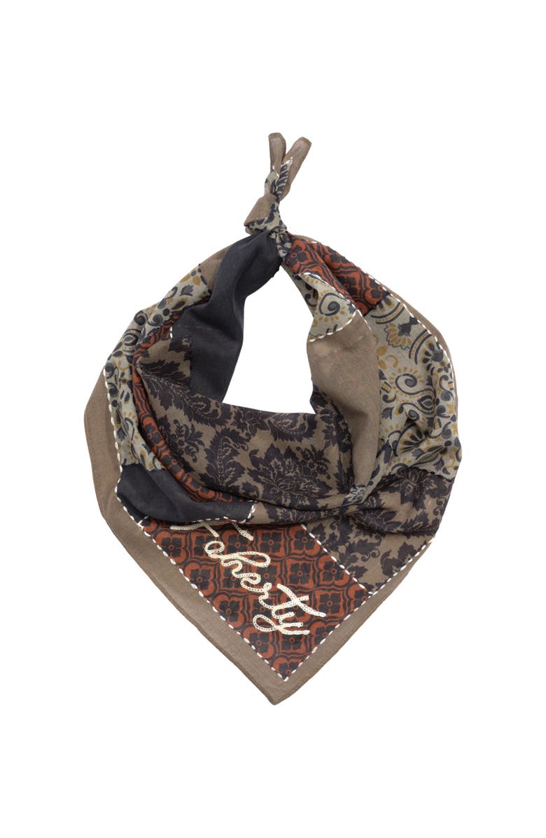 Faherty patchwork bandana, Alternate, color, Ivory Beige