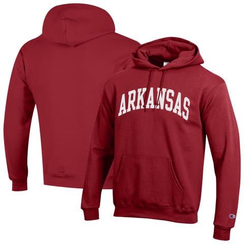 Men's Champion  Cardinal Arkansas Razorbacks Basic Arch Fleece Pullover Hoodie
