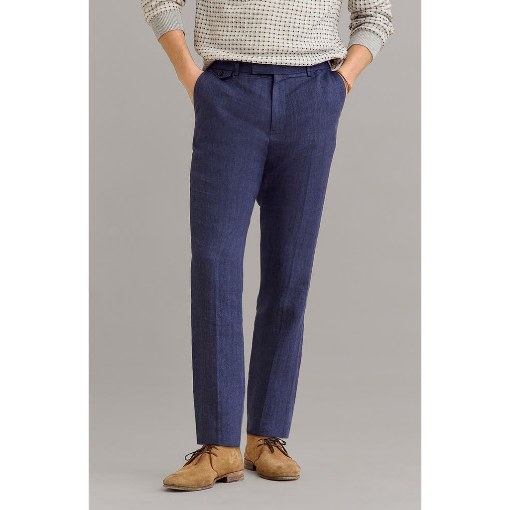 Billy Reid Flat Front Silk & Virgin Wool Dress Pants In Gold