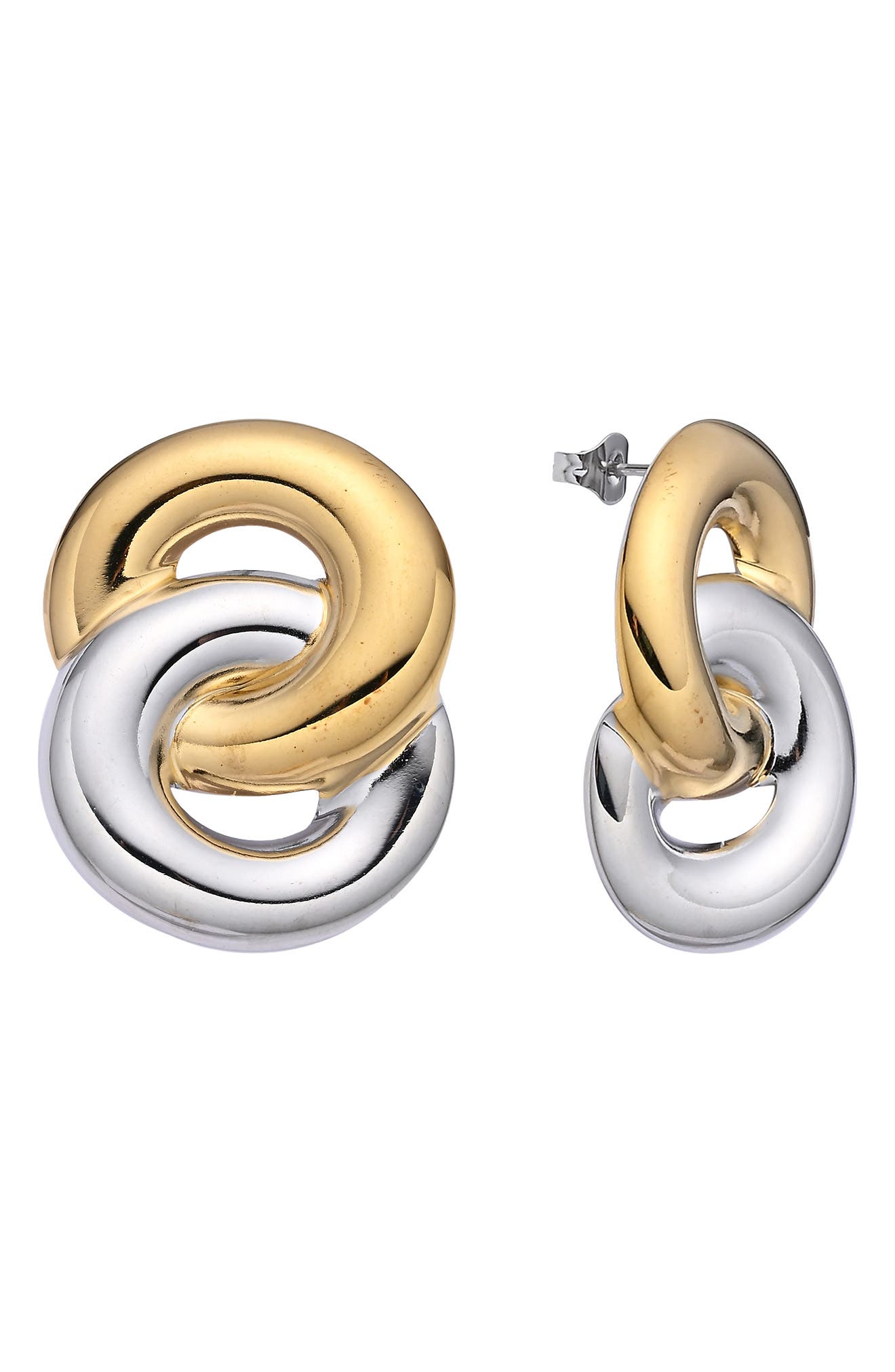 EYE CANDY LOS ANGELES Zo Two-Tone Drop Earrings