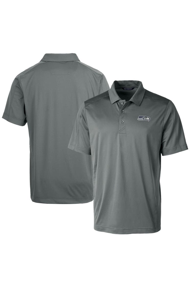 Men's Cutter & Buck Steel Seattle Seahawks Prospect Textured Stretch Polo, Main, color, Steel