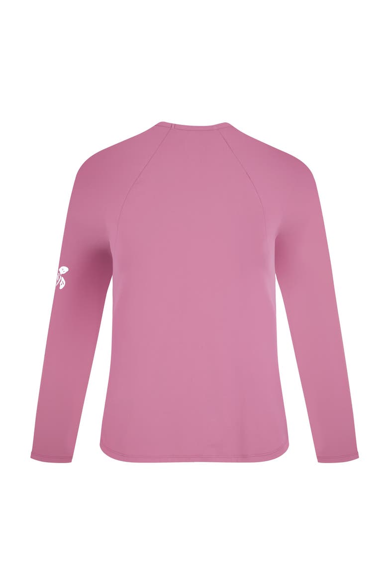 Women Long Sleeves Rashguard Top Solid, Alternate, color, boudoir