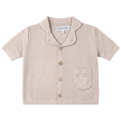 Short Sleeve Knit Shirt Jacket (Toddler, Little Kid & Big Kid)