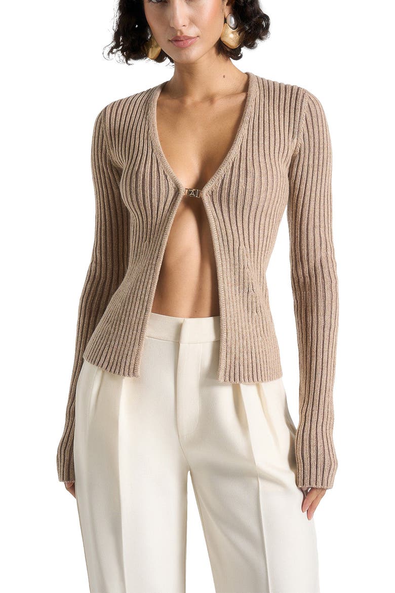 Marisa 2-In-1 Knit Bandeau Cardigan, Alternate, color, Taupe