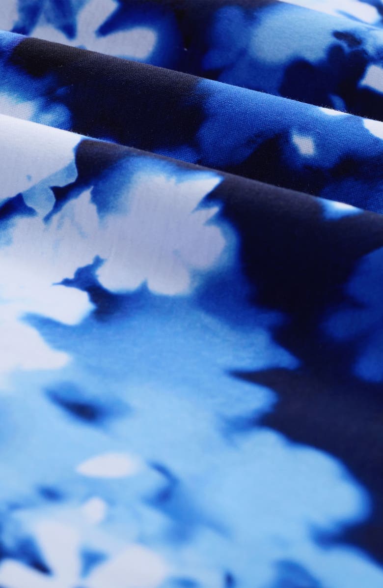 Bugatchi Hendrix Digital Blurred Floral Print Pima Cotton Polo, Alternate, color, Navy