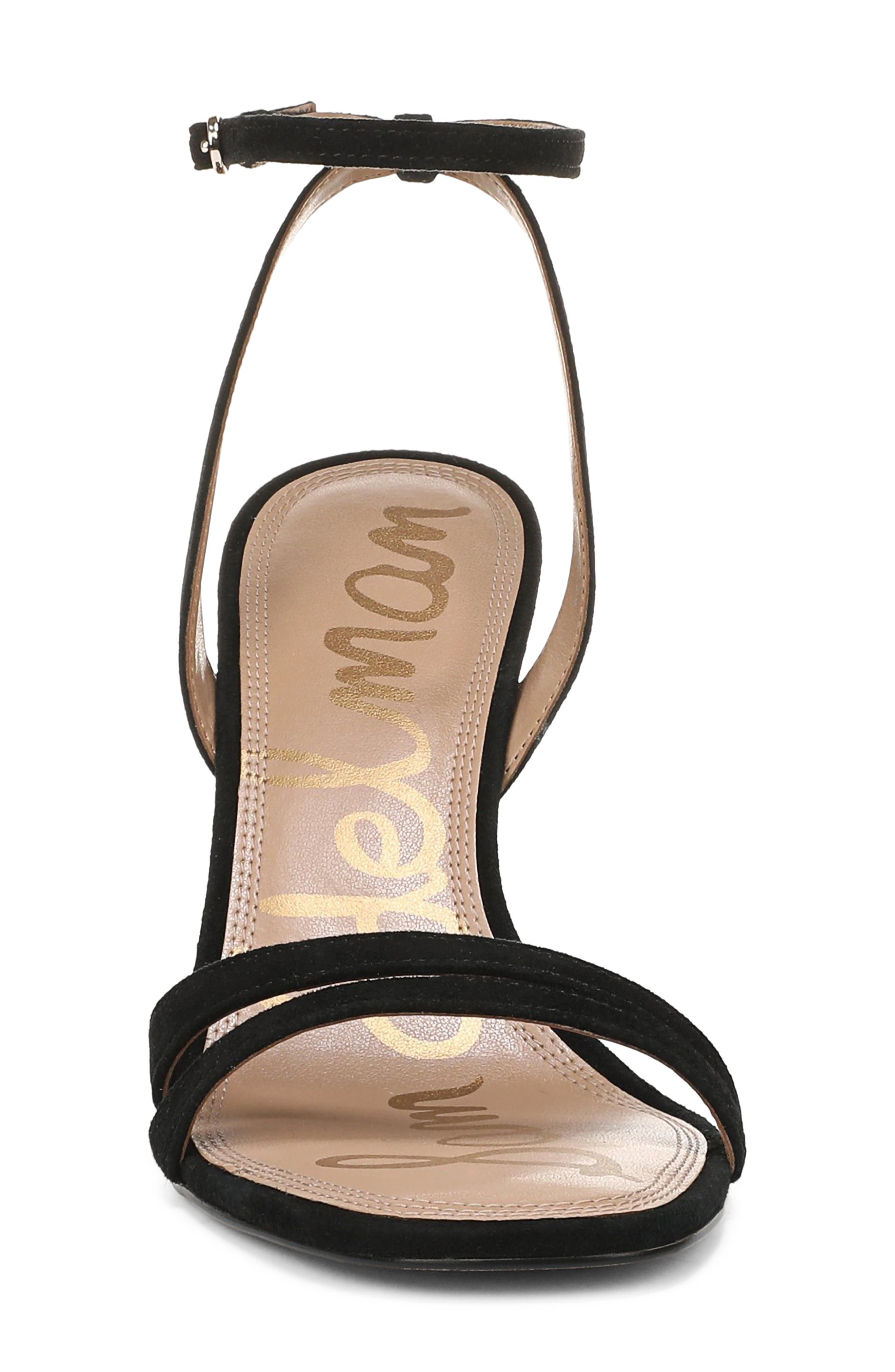 Junie Ankle Strap Sandal, Alternate, color, BLACK SUEDE
