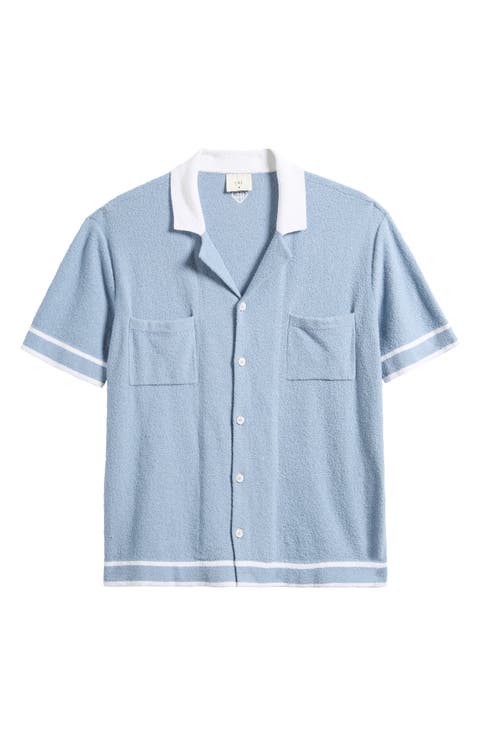Armando Knit Cotton Blend Camp Shirt
